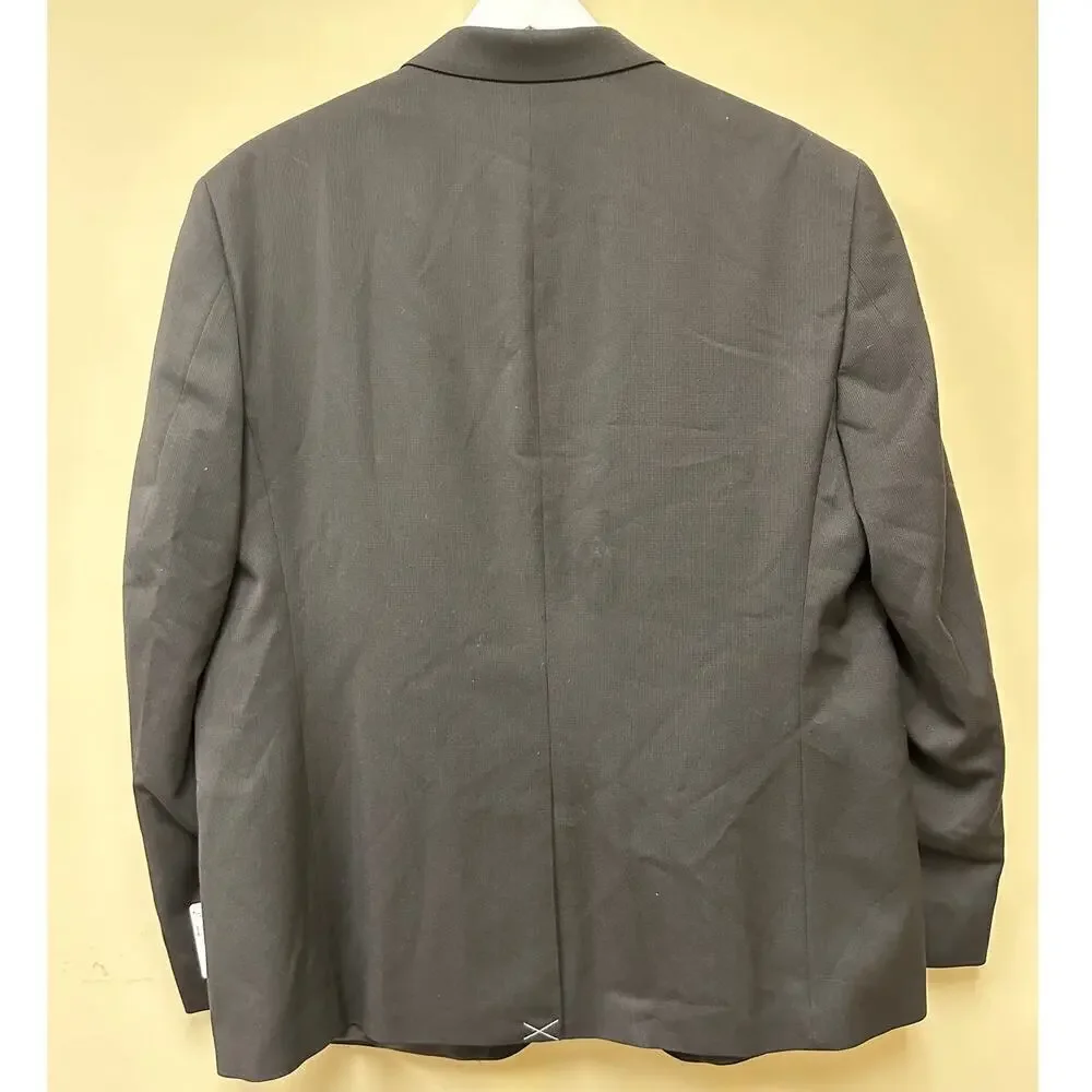 Dockers NWT Men's Black Two Button Notch Lapel Lined Blazer Jacket Size 48R FLAW